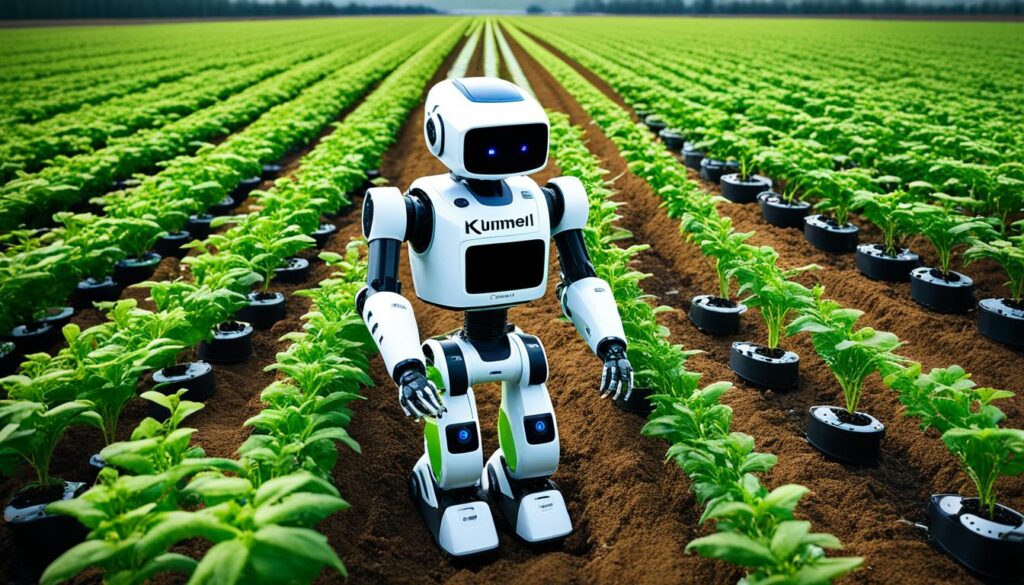 Roboter zur Unkrautbekämpfung und Schädlingskontrolle im Kümmelanbau